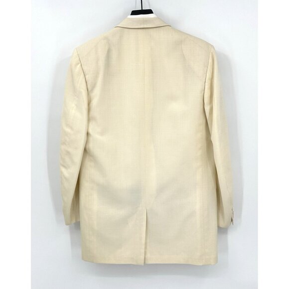 vintage 60s HART SCHAFFNER MARX dinner jacket blazer wool polyester ivory 42L - Picture 6 of 11